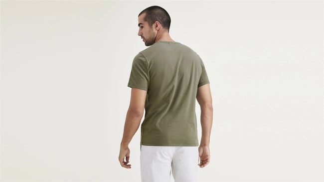 Dockers A110301730 300 Green Erkek Grafık Logo Slım T-Shırt