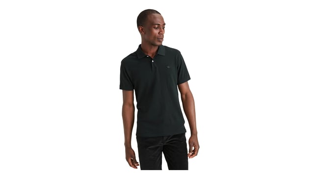 Dockers A115900000 001 Black Erkek Rıb Collar Slım Polo T-Shırt
