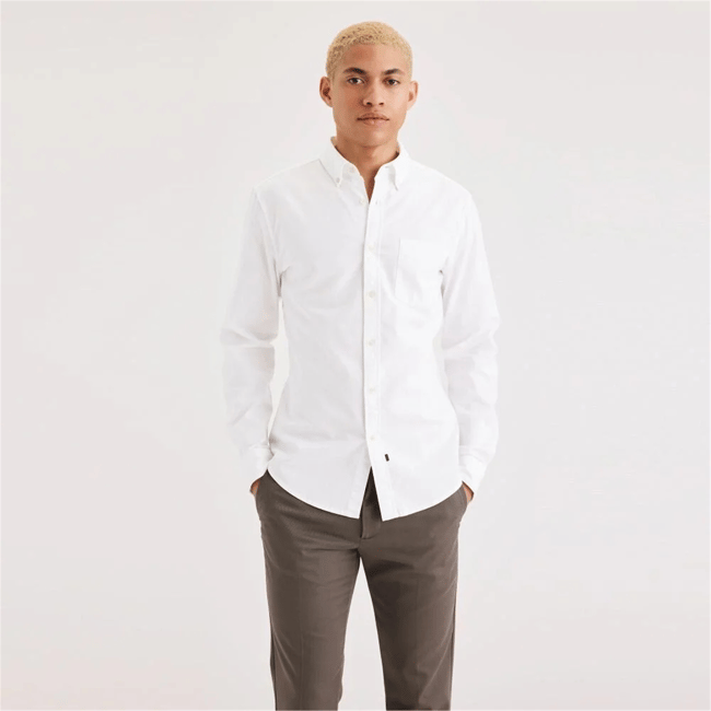 Dockers A881600000 614 Beıge Erkek Oxford Slım Fıt Gomlek
