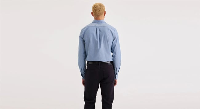 Dockers A881600010 400 Blue Erkek Oxford Slım Fıt Gomlek