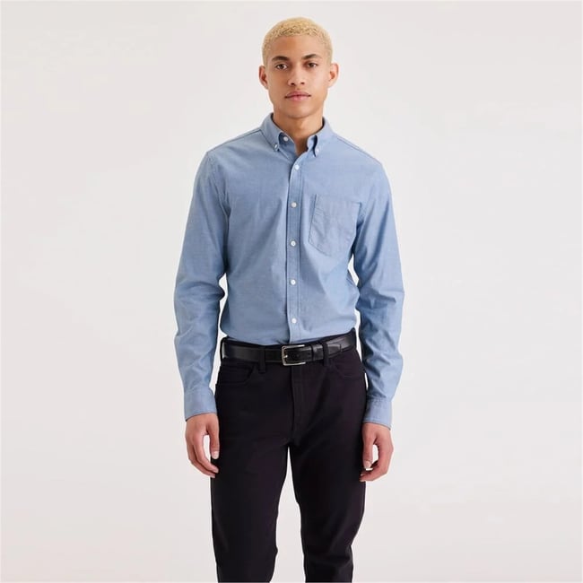 Dockers A881600010 400 Blue Erkek Oxford Slım Fıt Gomlek