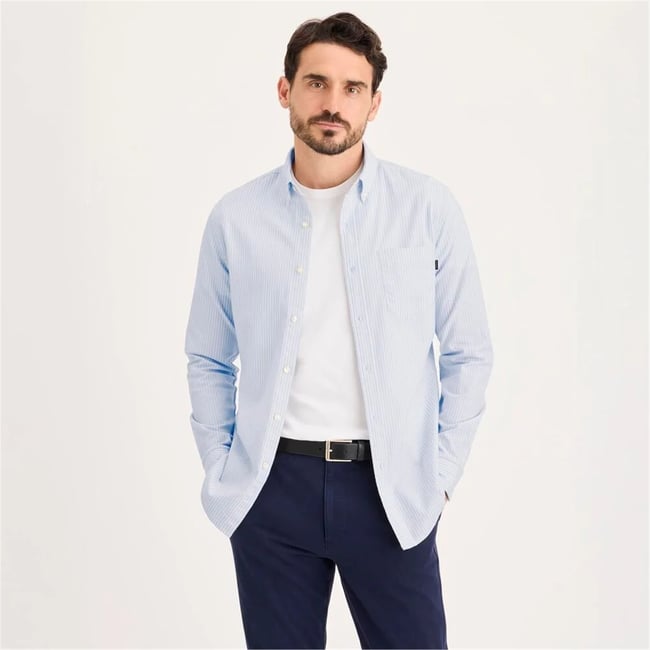 Dockers A881600110 400 Blue Erkek Oxford Slım Fıt Gomlek