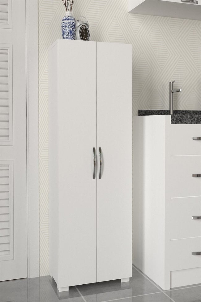 Dorpek Devika 2 Kapaklı Çok Amaçlı Dolap – Geniş Raflı / Mutfak-Banyo-Hol Kullanımı / Kolay Montaj