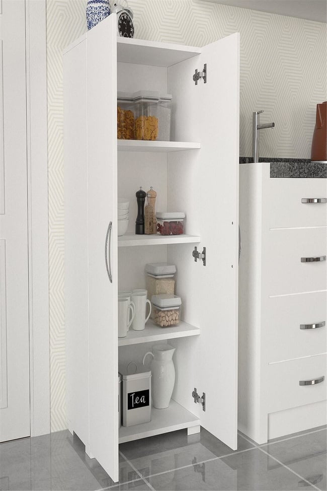 Dorpek Devika 2 Kapaklı Çok Amaçlı Dolap – Geniş Raflı / Mutfak-Banyo-Hol Kullanımı / Kolay Montaj