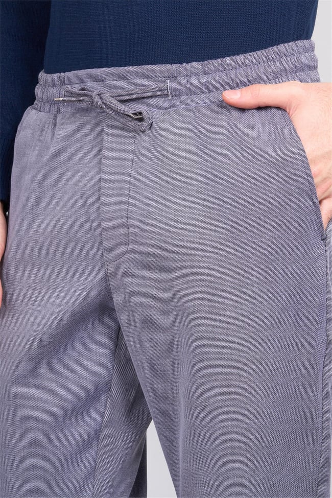 Erpant Normal Kalıp P.Gri Jogger Kadife Pantolon