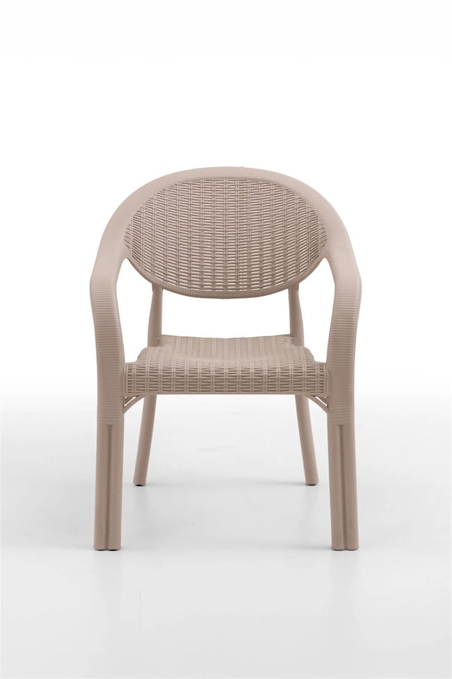 Evdemo Bamboo 2li Rattan Sandalye Cappuccino