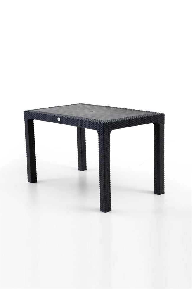 Evdemo King 4 Kişilik Rattan Masa Sandalye Takımı Siyah