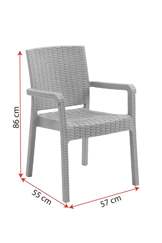 Evdemo King 4 Kişilik Rattan Masa Sandalye Takımı Siyah