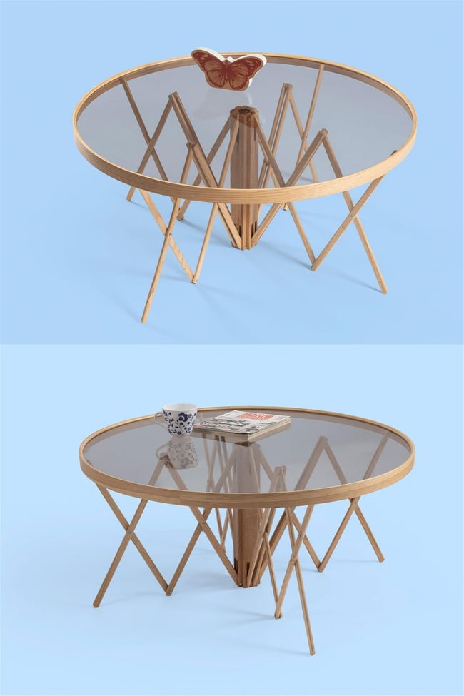 Eymense Akordion Meşe Orta Sehpa Ceviz