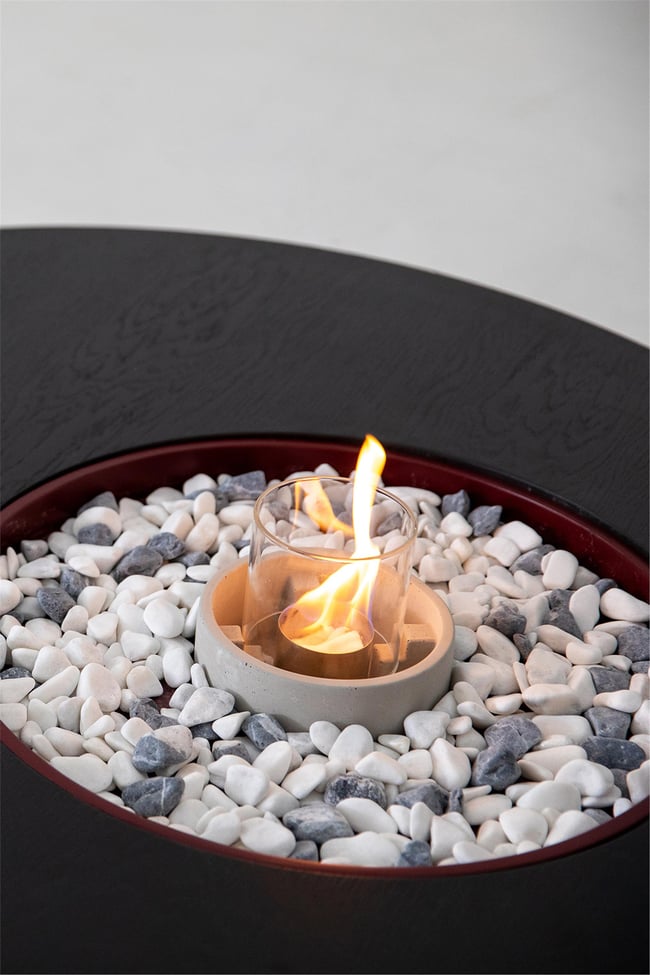 Eymense Monza Şömineli İkili Orta Sehpa Seti