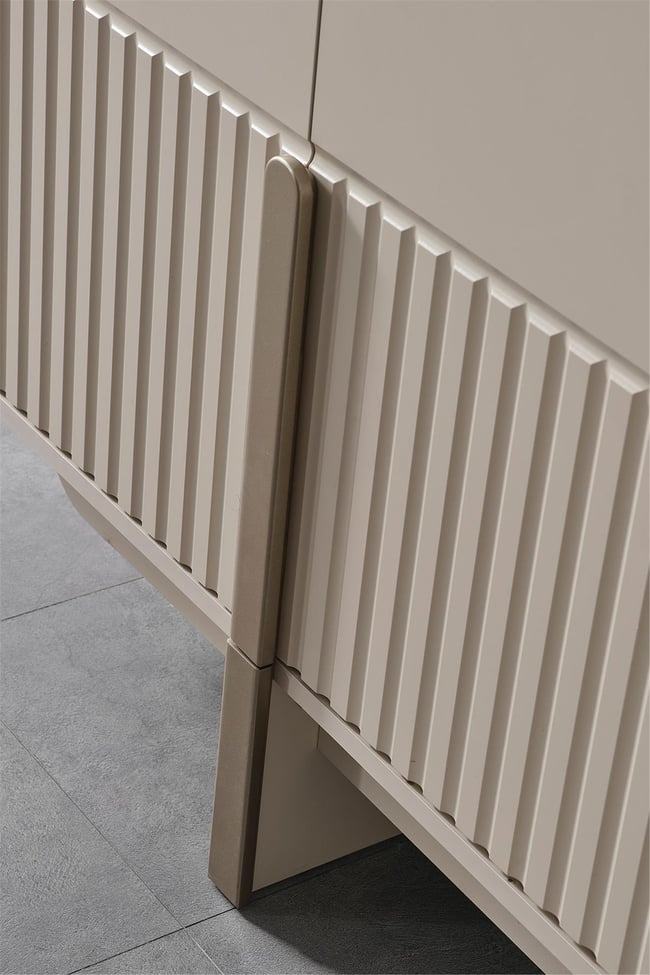 Eymense Oslo Aynalı Yemek Odası Konsolu Krem