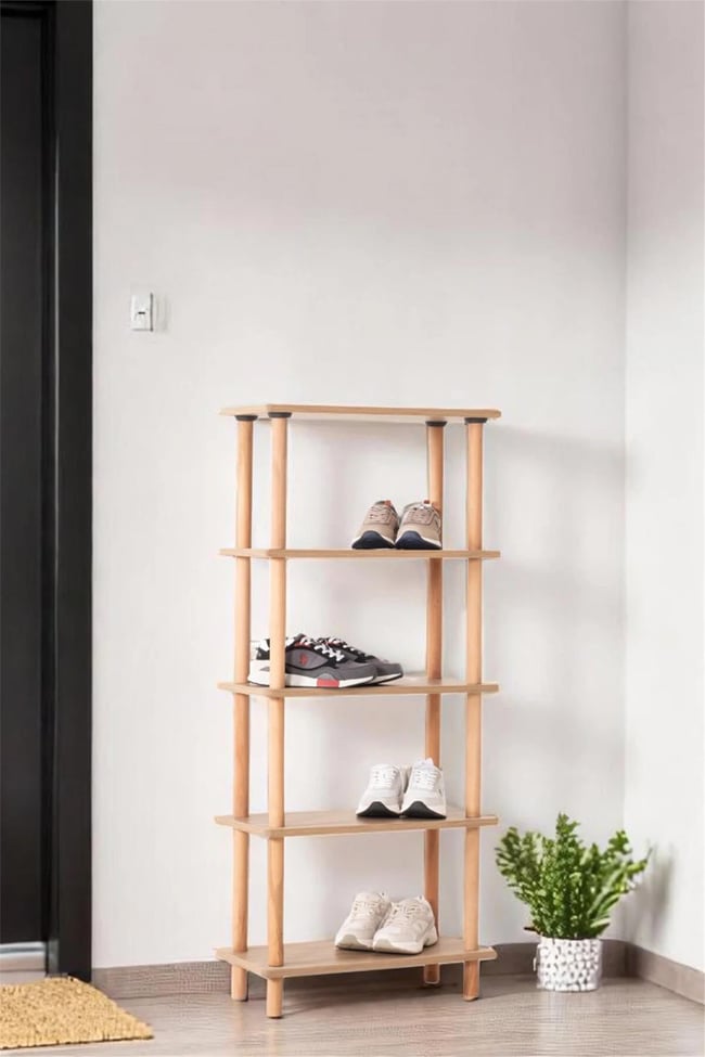 Eymense Pia 5 Raflı Kitaplık Çok Amaçlı Dolap Ceviz