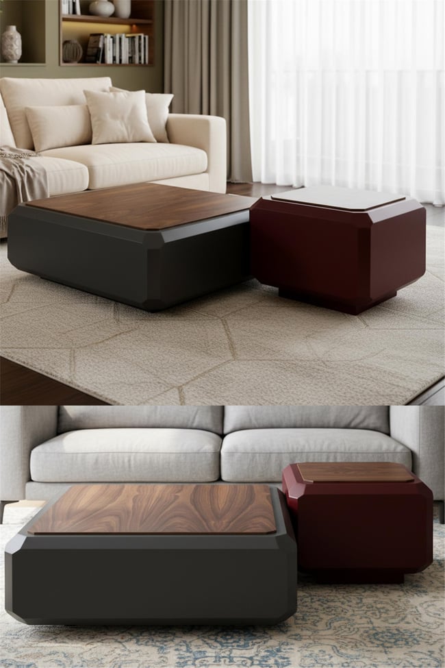 Eymense Roma İkili Orta Sehpa Seti