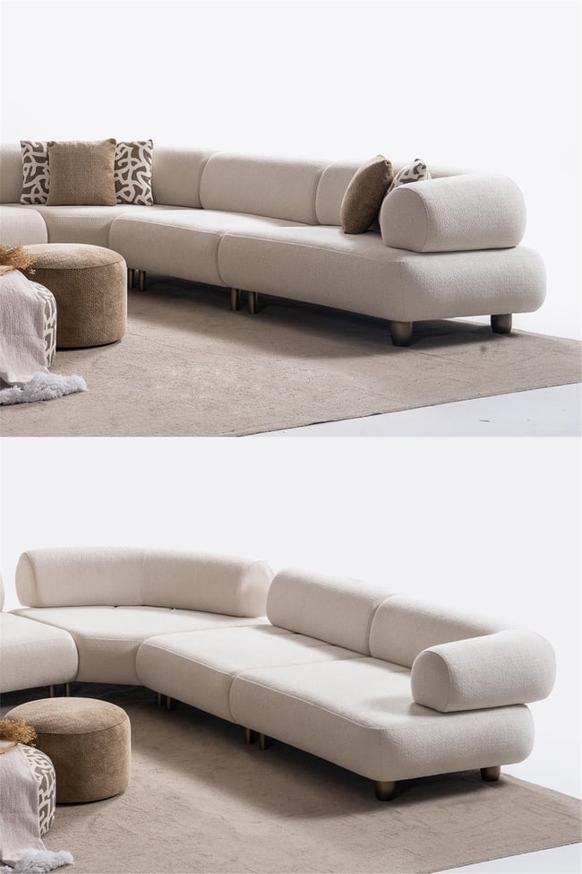 Eymense Solo Medium Puflu Modüler Köşe Koltuk Takımı