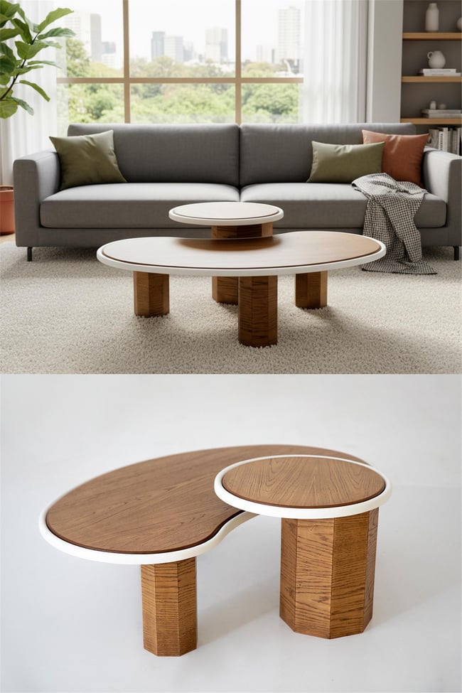 Eymense Trio İkili Orta Sehpa Seti