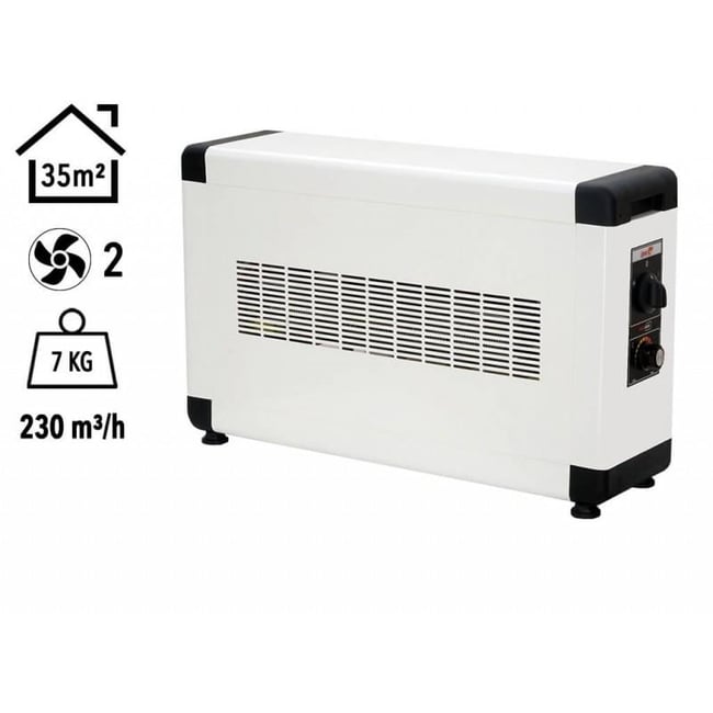 Heatbox HBB3000K Heatbox Board 3000 watt Monofaze Elektrikli Fanlı Isıtıcı Krem