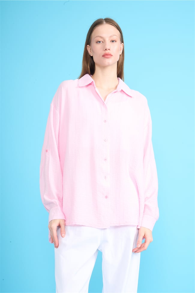 Hisset Gt1134 Pembe Kadın Salas Gömlek 38-44