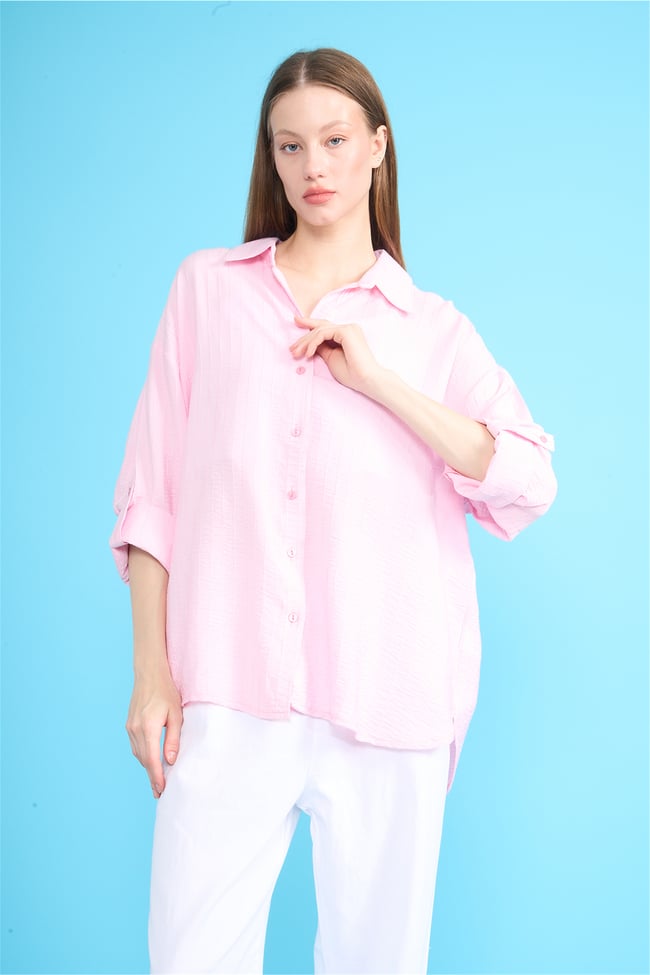 Hisset Gt1134 Pembe Kadın Salas Gömlek 38-44