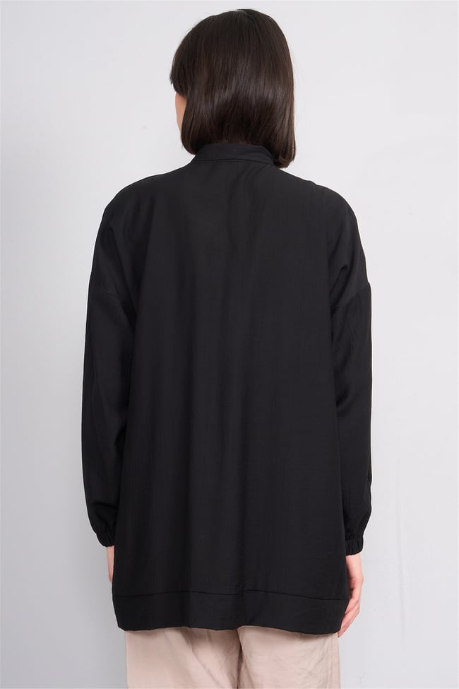 Hısset Y26 C56000 Sıyah Cılek Cebı Apoletlı Ceket