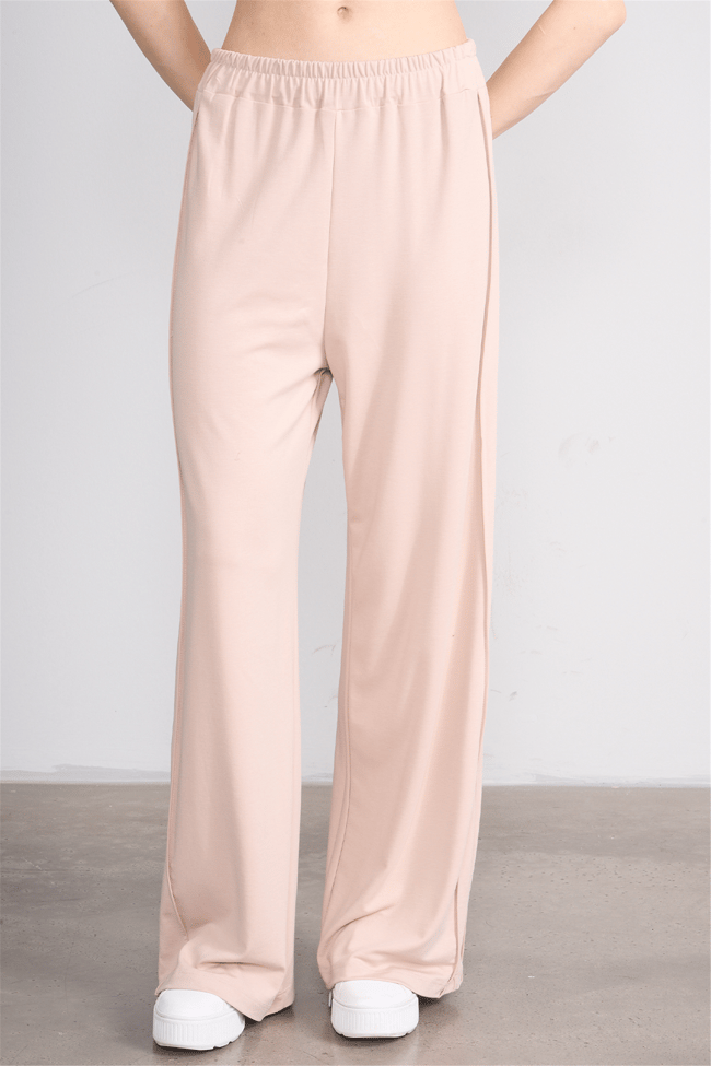 Hisset Y26 Tk2541 Bej Kadın Melisa Pantolonlu İkili Takım 38-44