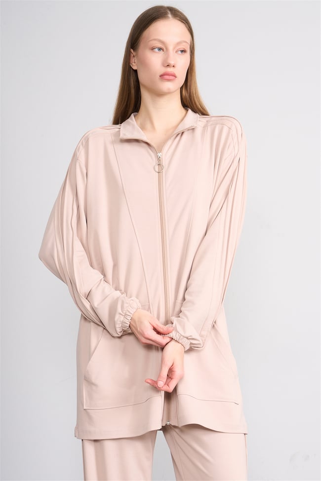 Hisset Y26 Tk2541 Bej Kadın Melisa Pantolonlu İkili Takım 38-44
