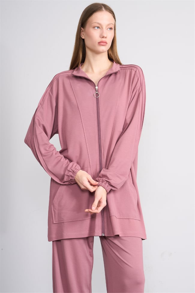 Hisset Y26 Tk2541 Gül Kurusu Kadın Melisa Pantolonlu İkili Takım 38-44