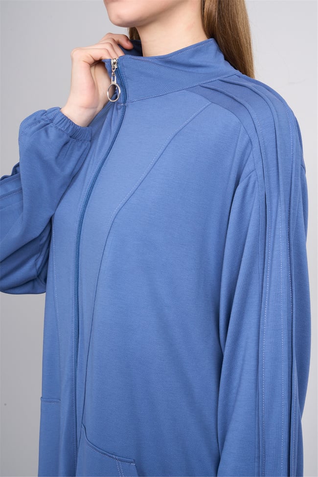 Hisset Y26 Tk2541 İndigo Kadın Melisa Pantolonlu İkili Takım 38-44