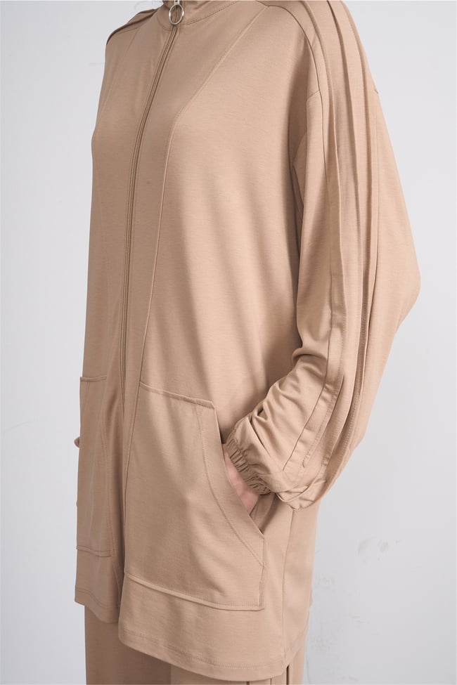 Hisset Y26 Tk2541 Vizon Kadın Melisa Pantolonlu İkili Takım 38-44