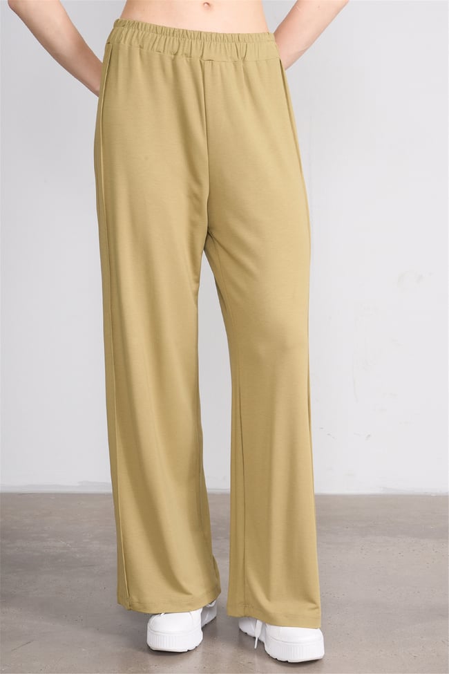 Hisset Y26 Tk2541 Yag Yeşilı Kadın Melisa Pantolonlu İkili Takım 38-44