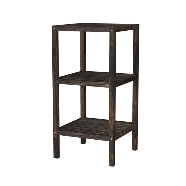 İnterbuild Masif Akasya Ahşap 3 Katlı Raf Çok Amaçlı Masif Raf (Espresso) - 672735