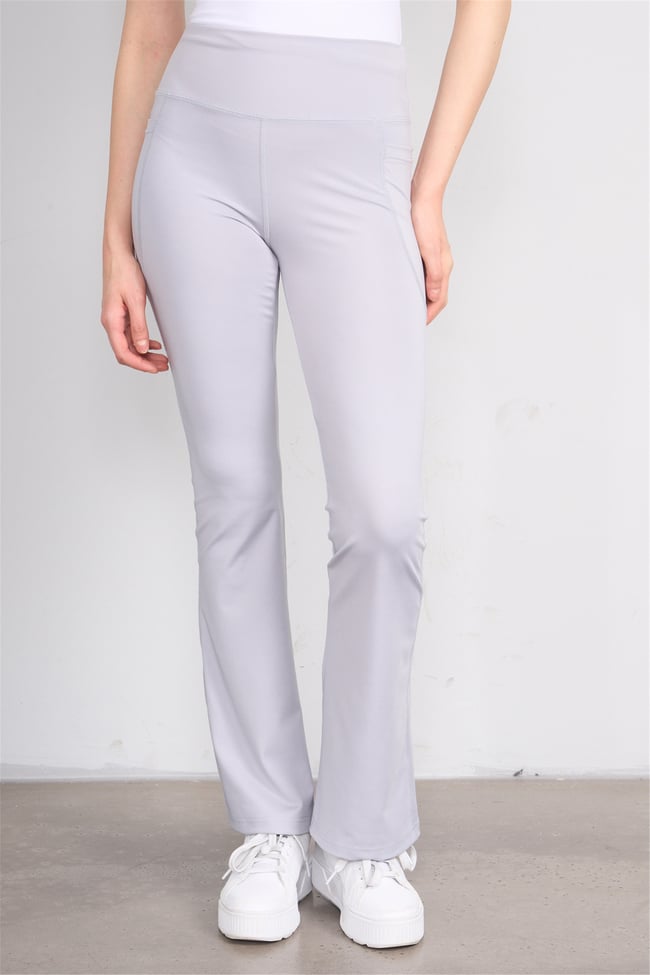 Jeneric Y26 21364 Açık Gri Kadın Dar Paca Tayt S-Xl