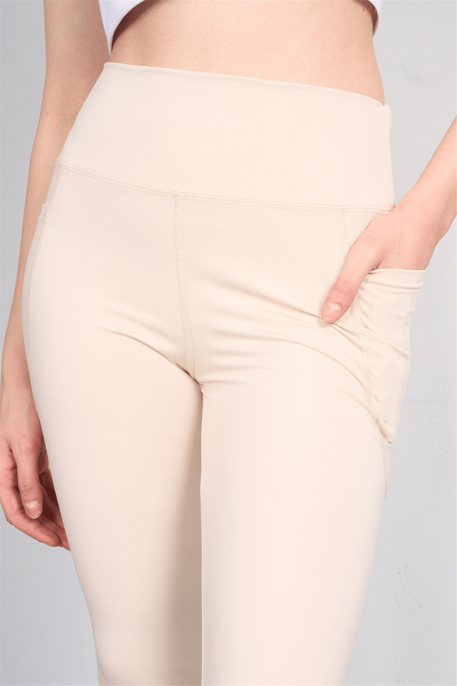 Jeneric Y26 21299 Bej Kadın İspanyol Tayt S-Xl