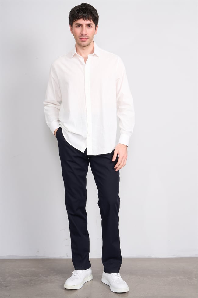Kagi Y26 Cordoba Keten Pantolon Lacivert