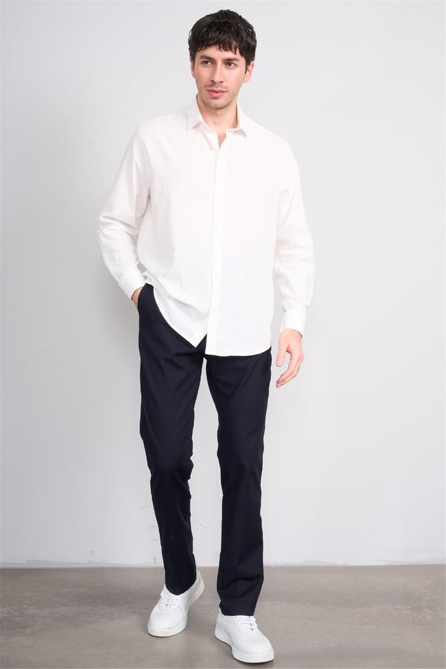 Kagi Y26 Cordoba Keten Pantolon Lacivert