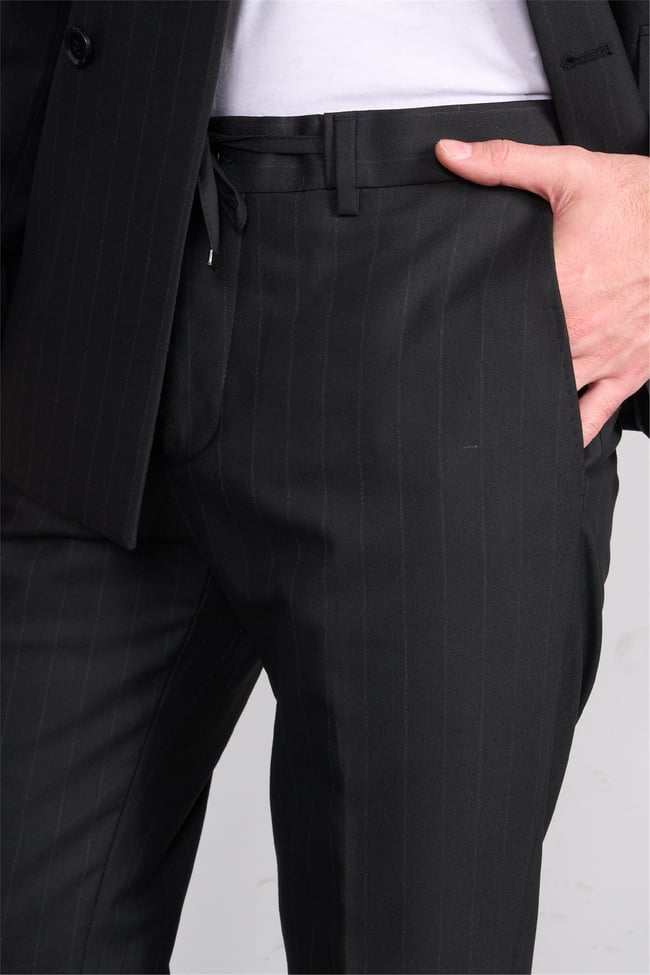 Kagi Y26 Parıs Kruvaze Slim Fit Takım Elbise Siyah