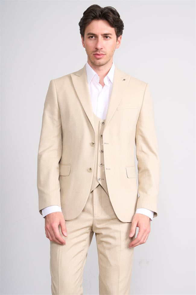 Kagi Y26 Ramırez Slim Fit Yelekli Takım Elbise Vizon