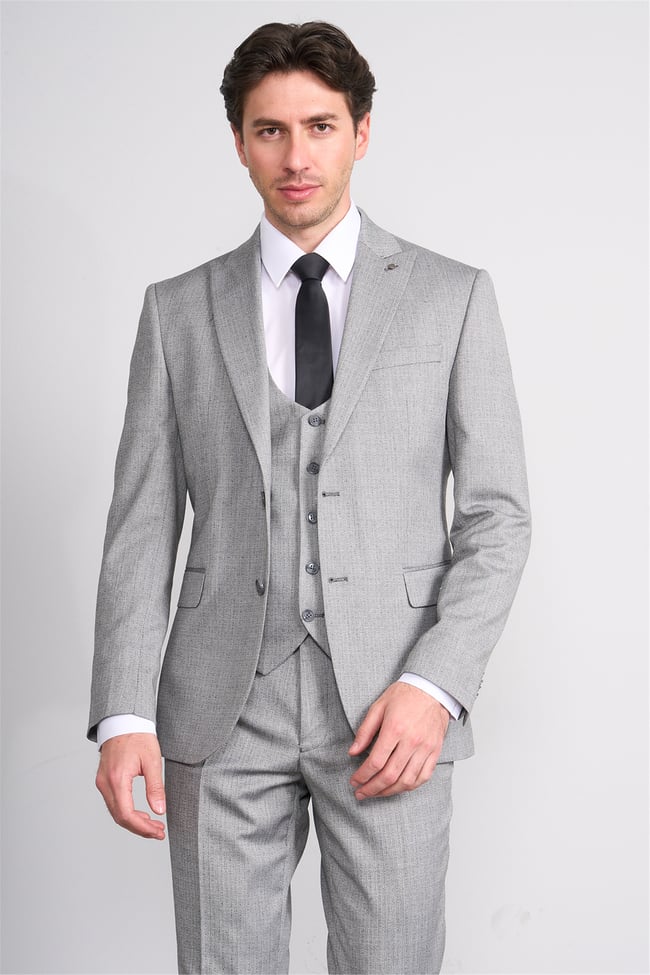 Kagi Y26 Ramırez Slim Fit Yelekli Takım Elbise Siyah