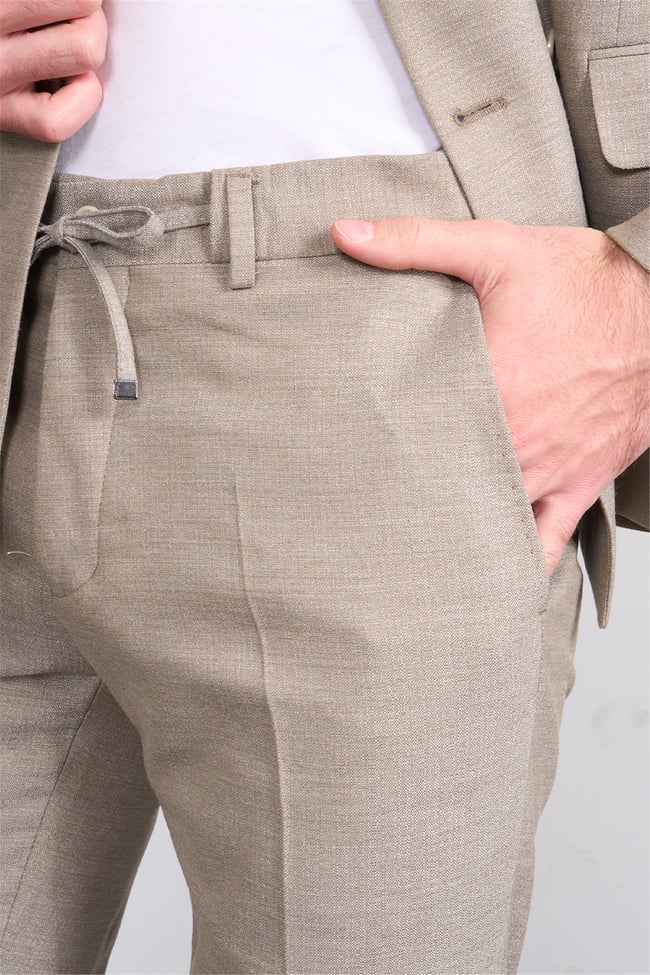 Kagi Y26 Sırıus Kruvaze Slim Fit Takım Elbise Vizon