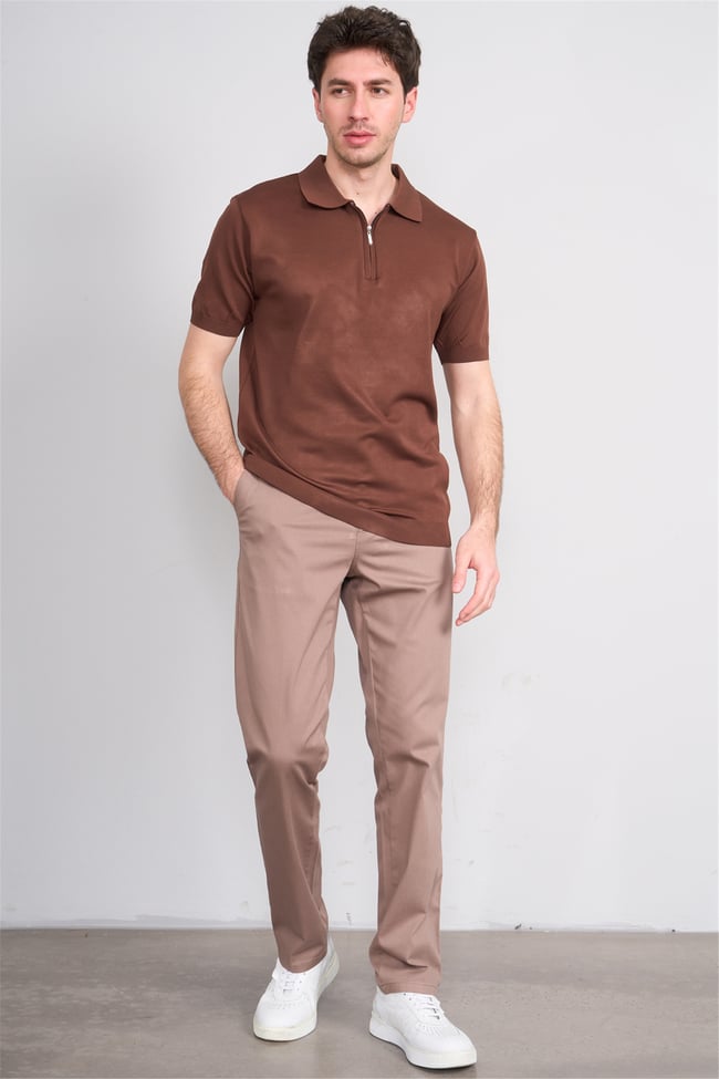 Kagi Y26 Toledo Keten Pantolon Kahverengi