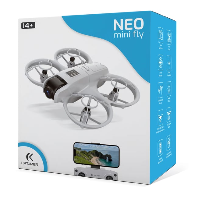 KATJMER NEO Mini Fly Drone Kameralı Akıllı Kontrollü Engel Sensörlü Mini Drone