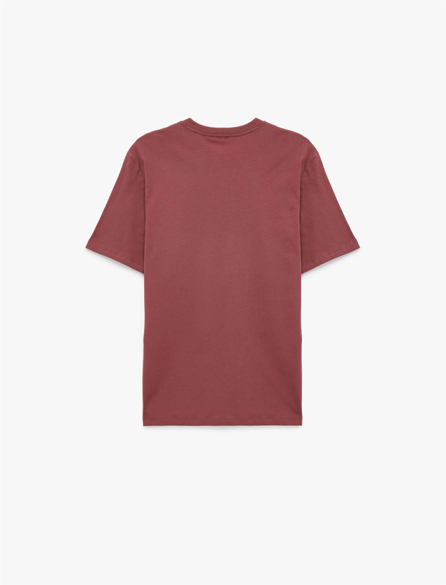 Koton 6Sam10017Mk 252 Pembe Erkek Jersey Kısa Kollu T-Shırt