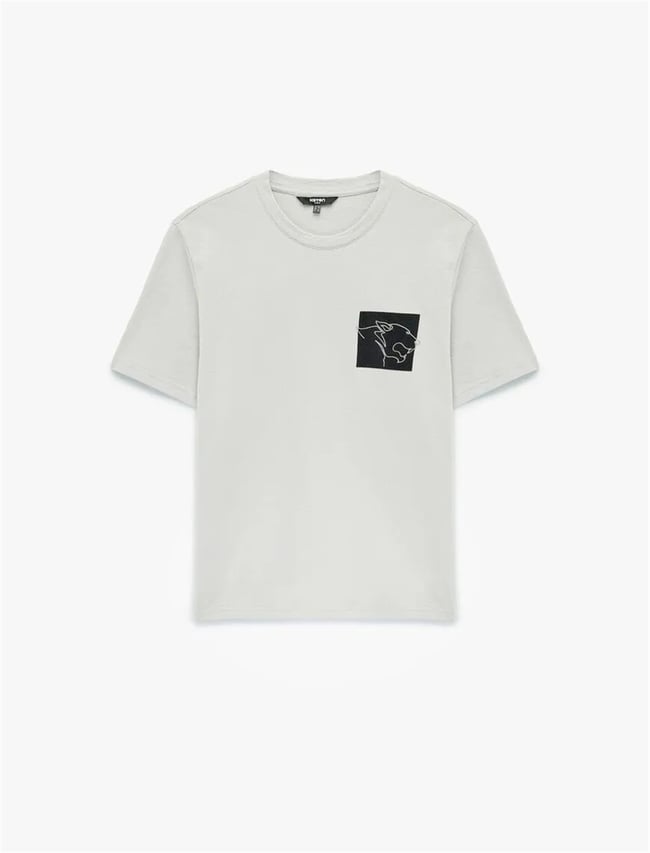 Koton 6SAM10105MK 031 Gri Erkek Jersey Kısa Kollu T-Shırt