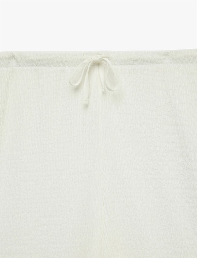 Koton Y26 6Sak40008Ek 010 Ekru Kadın Jersey Pantolon