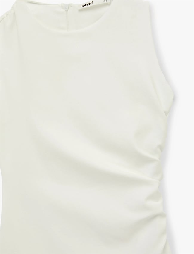 Koton Y26 6Sak80001Pk 000 Beyaz Kadın Jersey Elbise