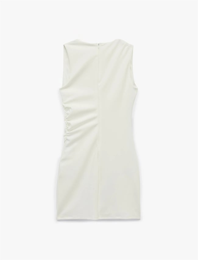 Koton Y26 6Sak80001Pk 000 Beyaz Kadın Jersey Elbise