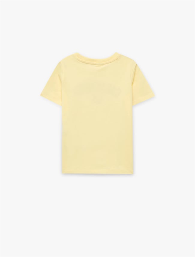 Koton Y26 6Smb10009Tk 152 Sarı Erkek Bebek Jersey Kısa Kol T-Shirt