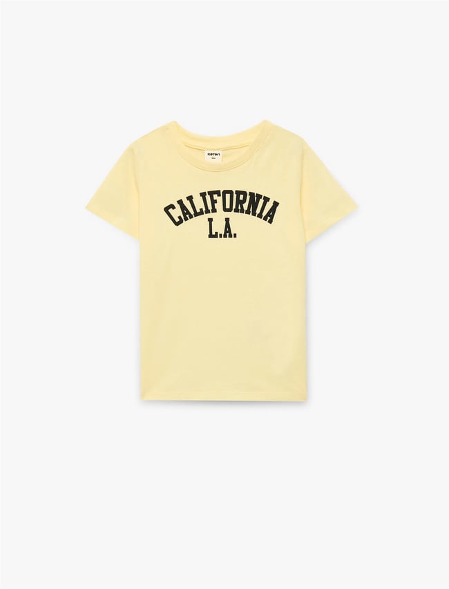 Koton Y26 6Smb10009Tk 152 Sarı Erkek Bebek Jersey Kısa Kol T-Shirt