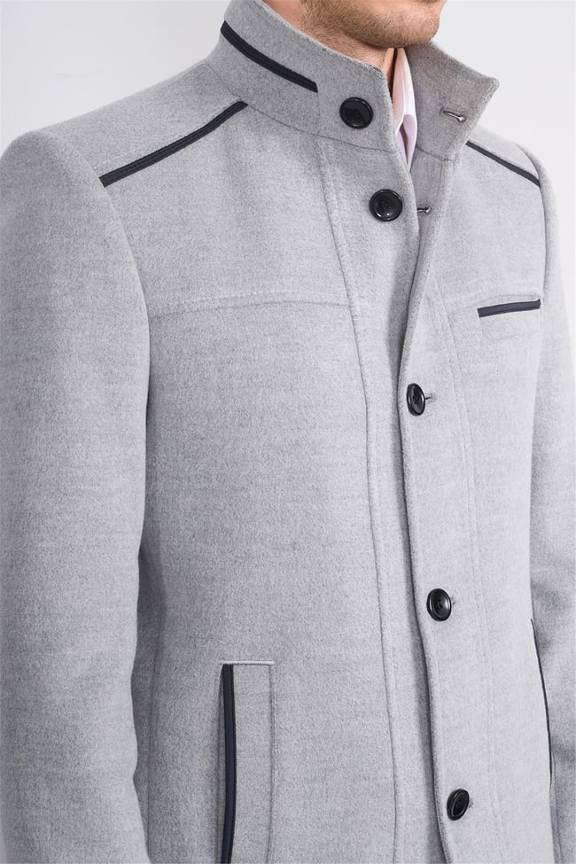 Kurpa 7851 Füme Erkek Dık Yaka Dugmelı Gömlek Cep Kase Kaban