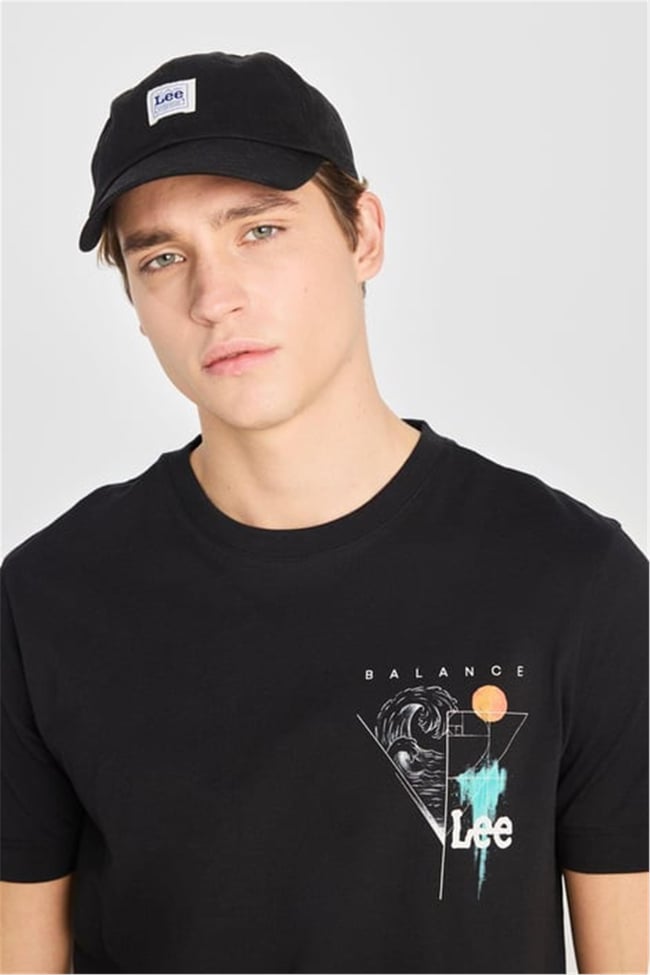 Lee L2510319 001 Black Erkek Regular Fıt Grafık Baskılı T-Shırt