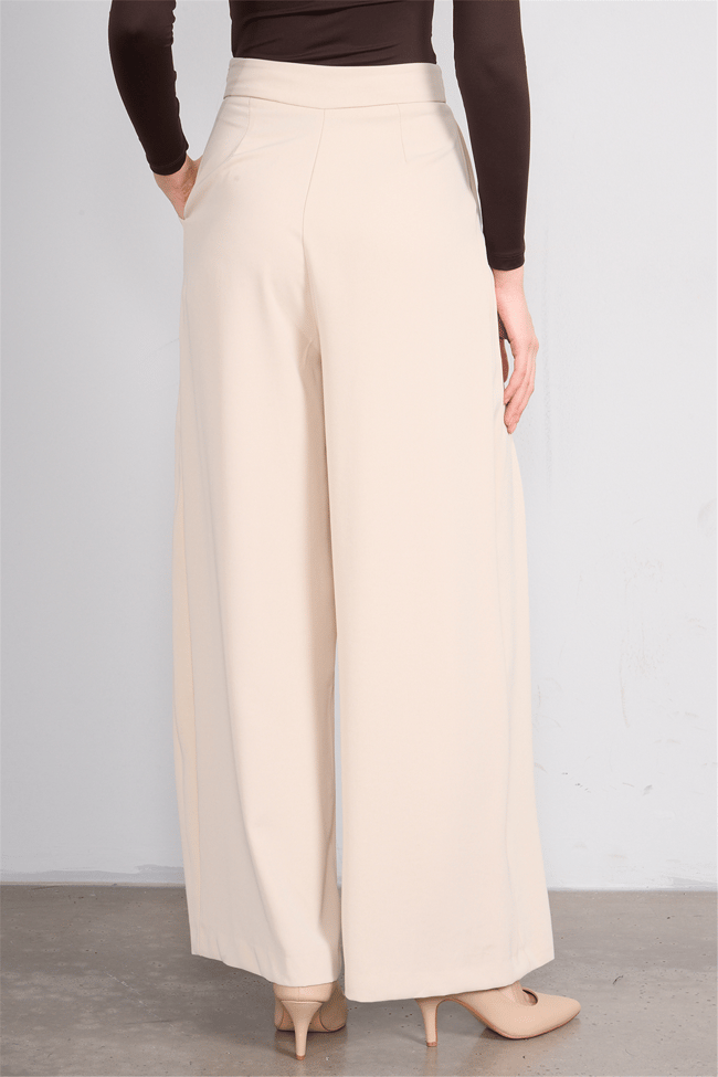 Lefon 031635 Taş A Pileli Bol Paça Pantolon 36-42
